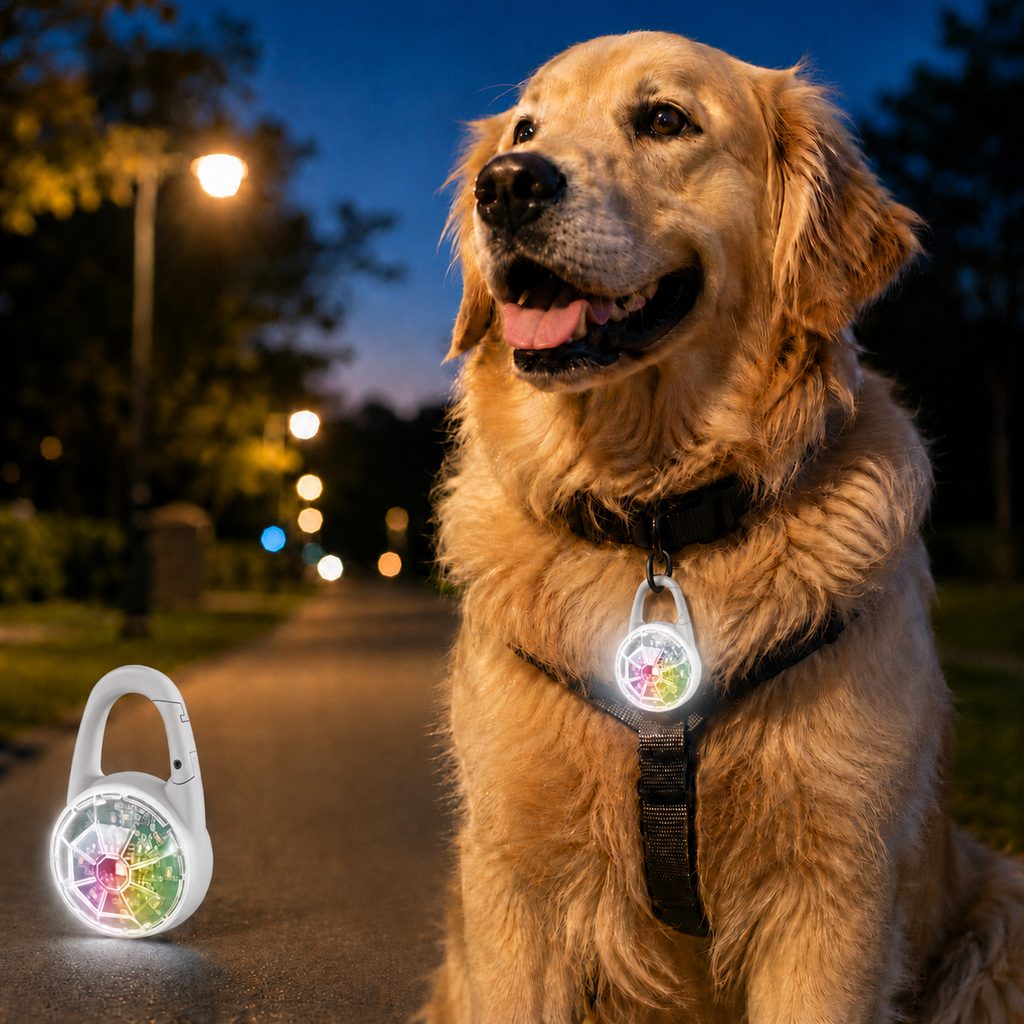 Paws in Awe Rechargeable Clip-On LED Dog Safety Light for Night Walks - Keeps Pets Visible During Evening Walks, Jogging & Outdoor Adventures image 13