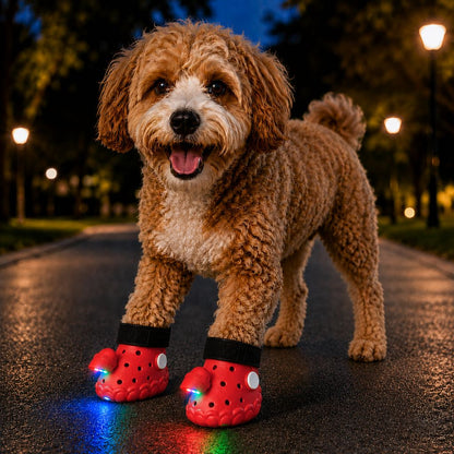 Paws in Awe Step-Activated RGB Light-Up Dog Boots for Night Walks – Low-Light Visibility & Lightweight EVA Paw Coverage image 17