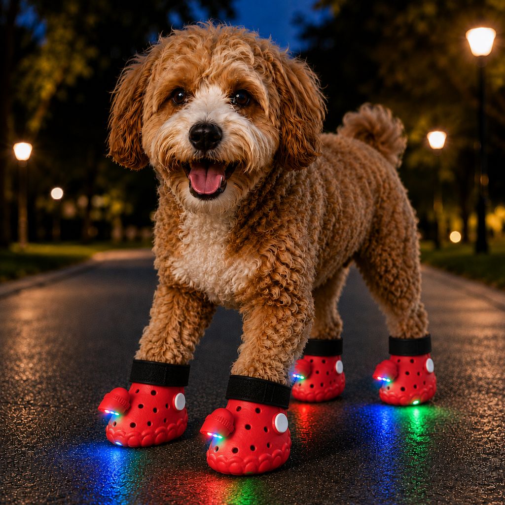 Paws in Awe Step-Activated RGB Light-Up Dog Boots for Night Walks – Low-Light Visibility & Lightweight EVA Paw Coverage image 16