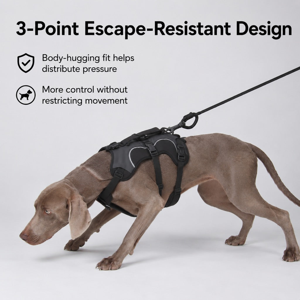 Paws in Awe AirTag-Compatible Escape-Resistant Dog Harness for Outdoor Walks - Secure Control for Dogs That Pull image 10