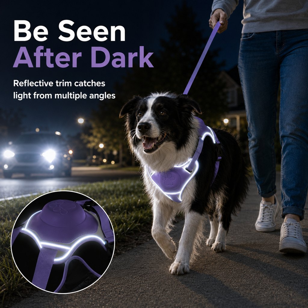Paws in Awe No-Pull Reflective Dog Harness with Built-In Retractable Leash for Safer Daily Walks image 5