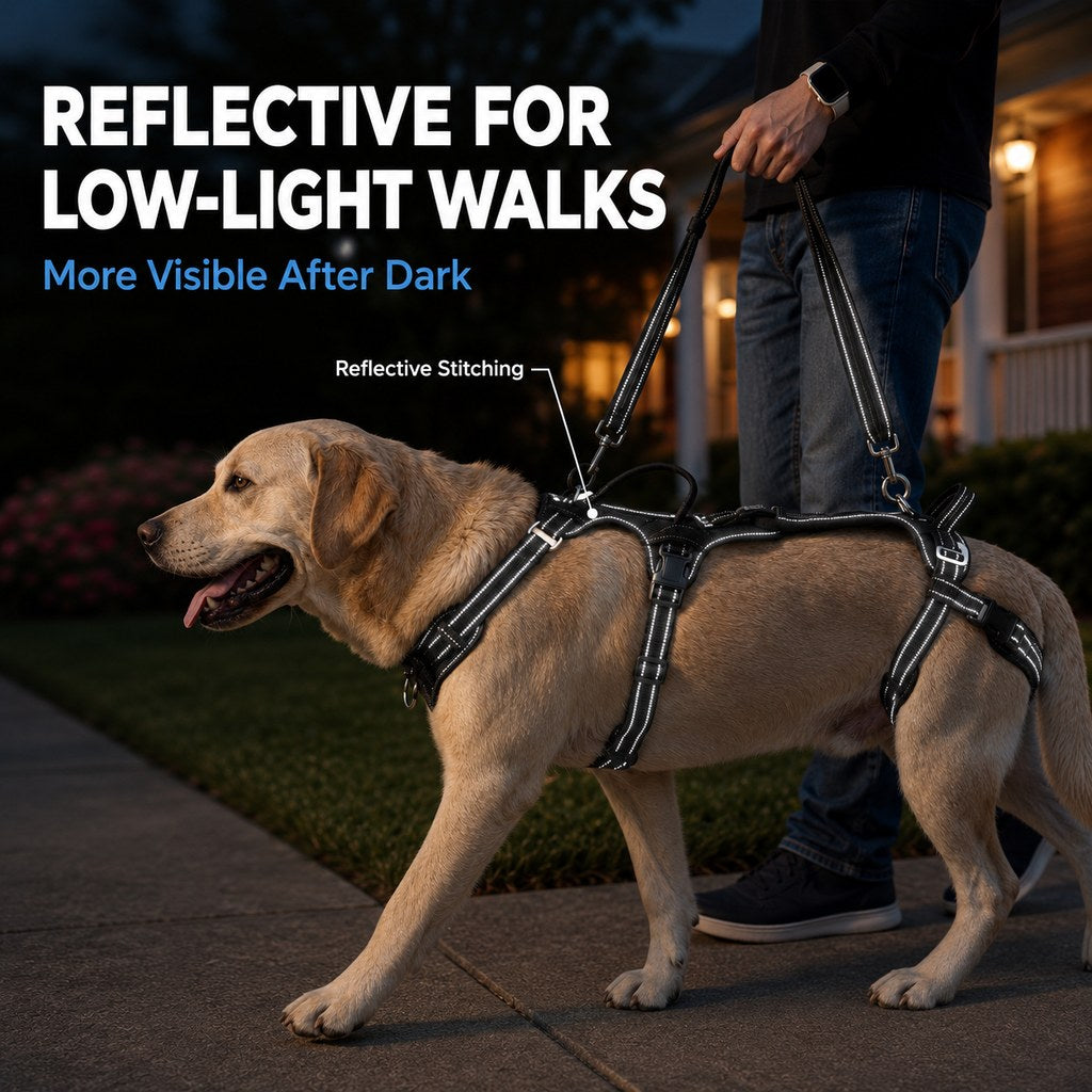 Paws in Awe Full Body Dog Lift Harness for Stairs & Car - Mobility Support for Weak Hind Legs image 7