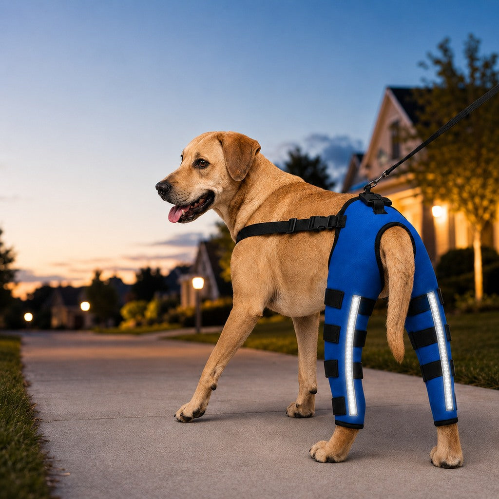 Paws in Awe Reflective Dog Rear Leg Support Brace for Evening Walks & Recovery Comfort image 1