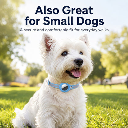 Paws in Awe AirTag-Compatible Reflective Pet Tracking Collar for Cats & Small Dogs - Secure Holder for Outdoor Adventures & Night Visibility image 2