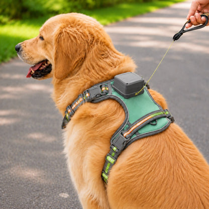 Reflective dog harness with built-in retractable leash update image 2