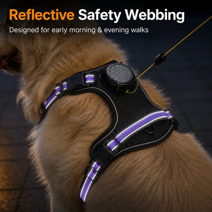 Reflective dog harness with built-in retractable leash update image 6