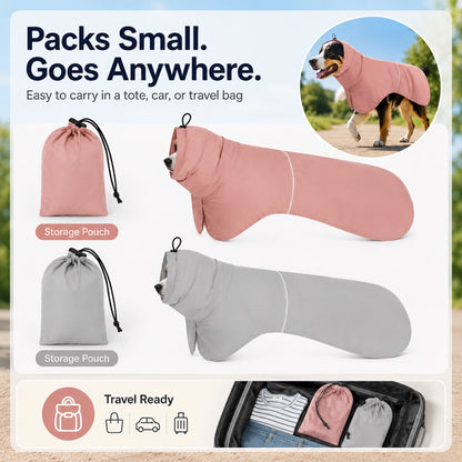 Paws in Awe Hooded Dog Sun & Rain Cape for Summer Walks - Lightweight Neck-to-Back Coverage for Drizzle, Wind & Sunny Outdoor Days image 8