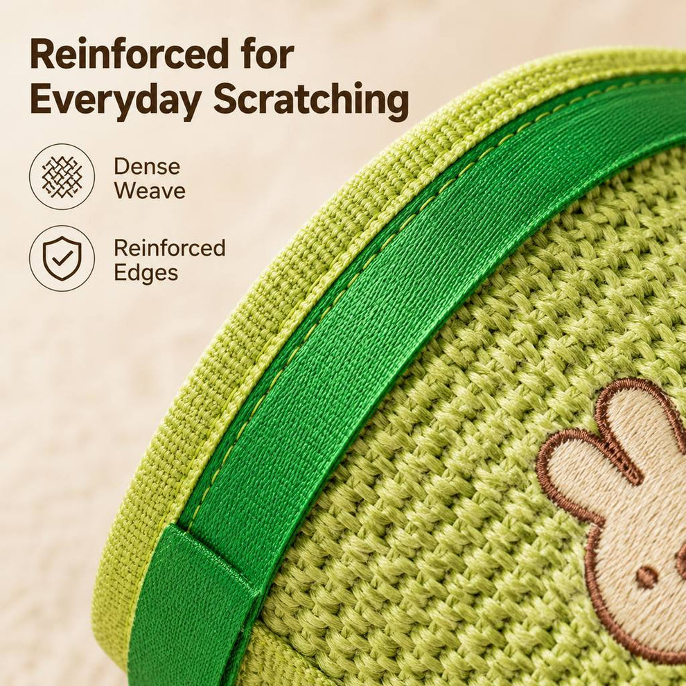 Reinforced edge sisal cat scratcher detail