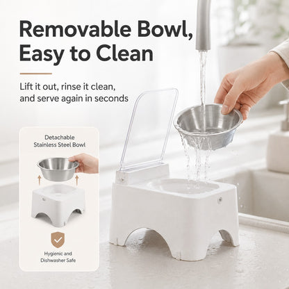 Paws in Awe Smart Auto-Opening Covered Cat Bowl for Cleaner Indoor Feeding - Rechargeable Dustproof Cat Feeder image 7