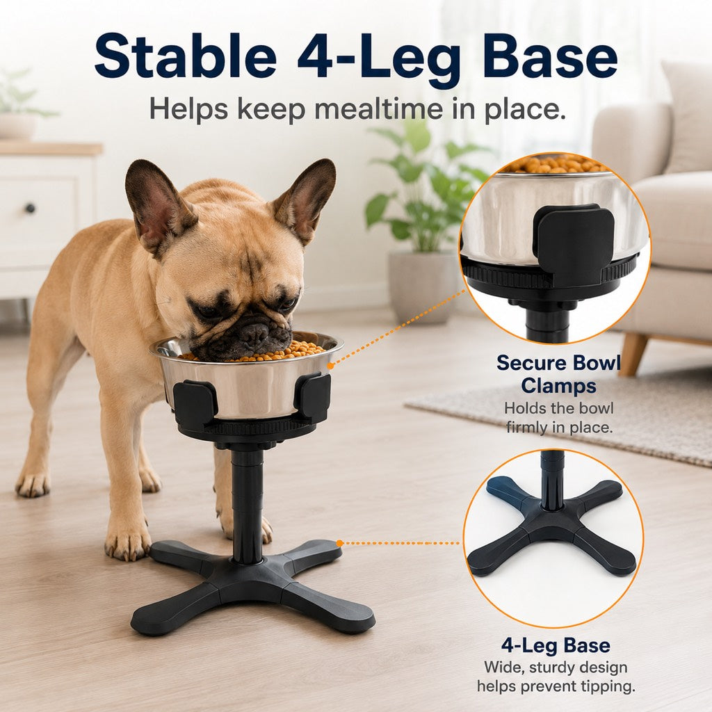 Removable stainless steel dog bowl with slow feed insert