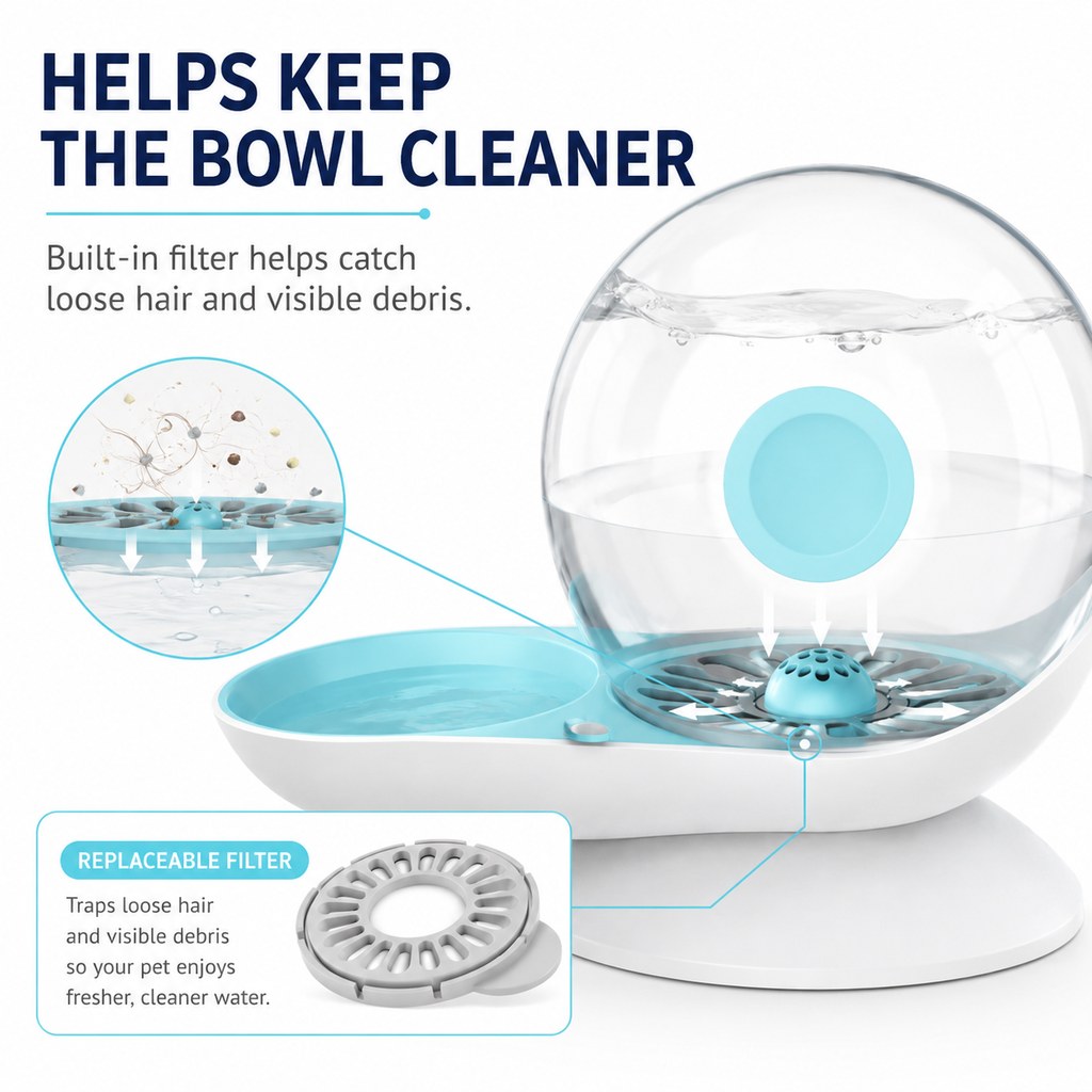 Paws in Awe 2.8L Gravity Pet Waterer for Cats & Small Dogs – No-Plug Auto Refill for Busy Homes image 6