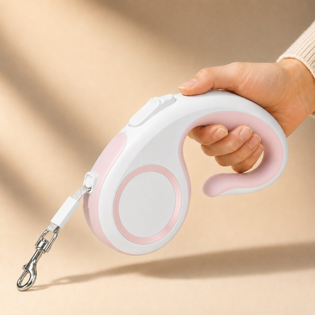 Blue Pink retractable dog leash color option