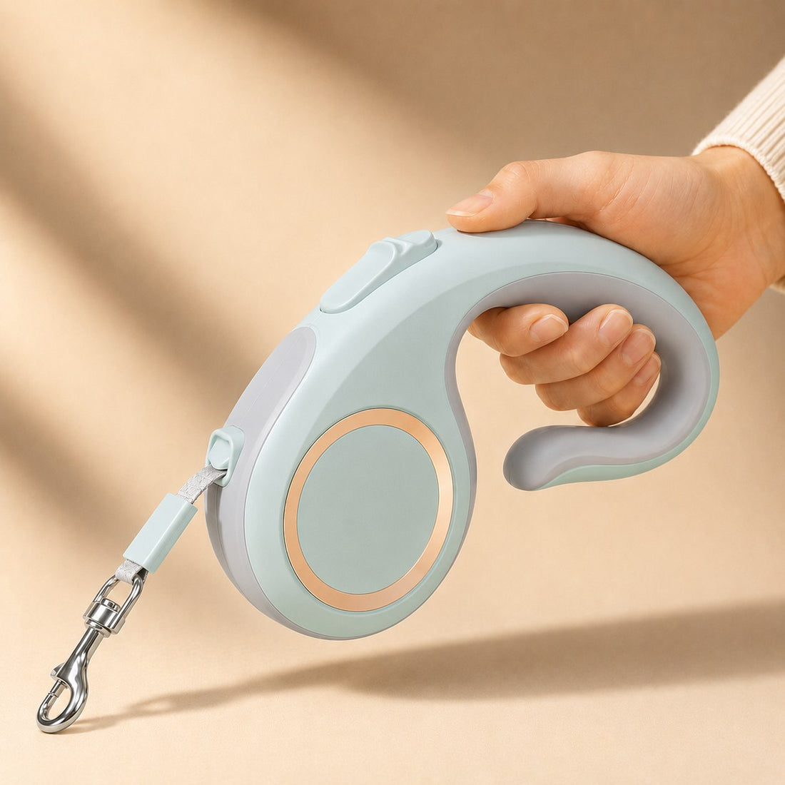 Morandi Mint retractable dog leash color option