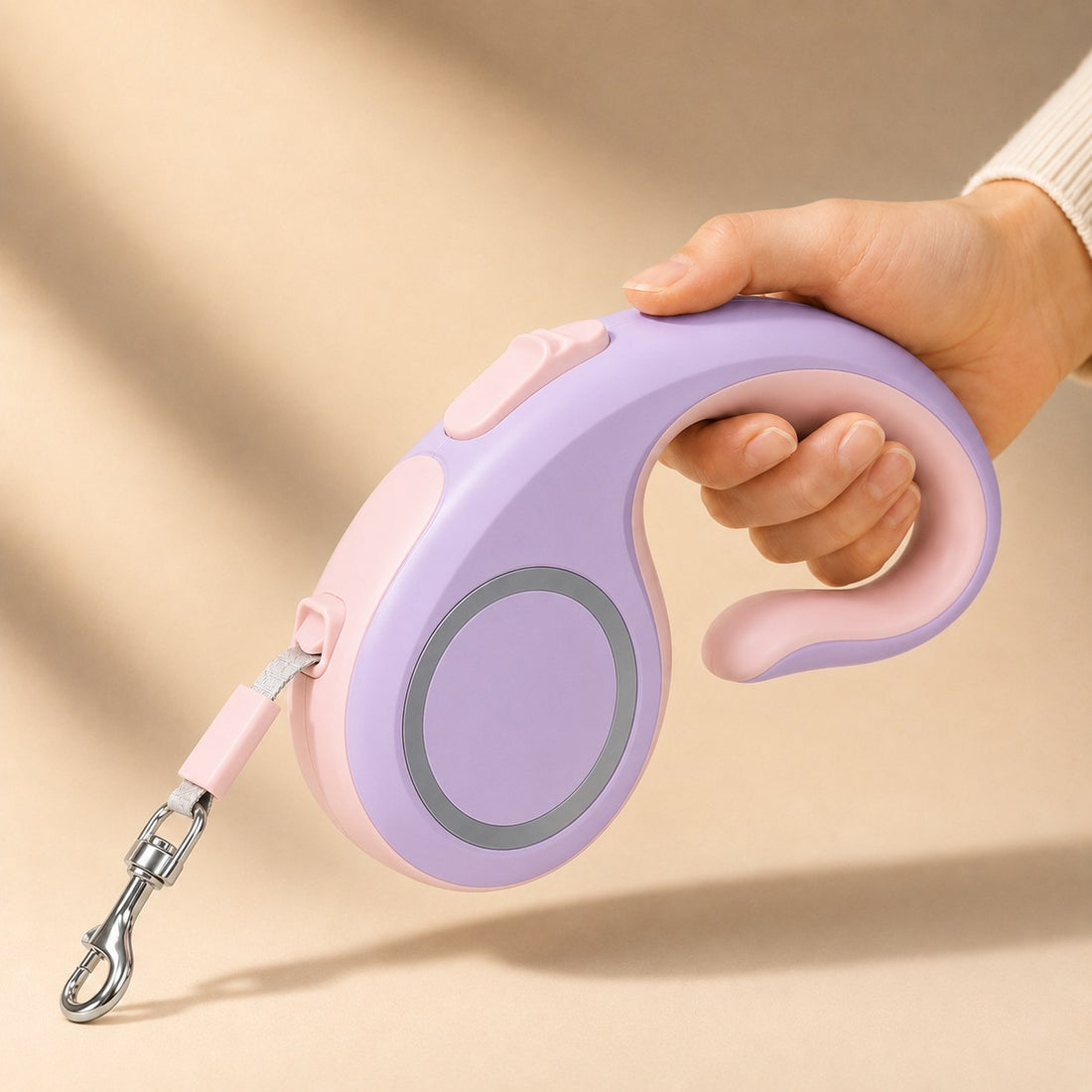 Pink Lavender retractable dog leash color option
