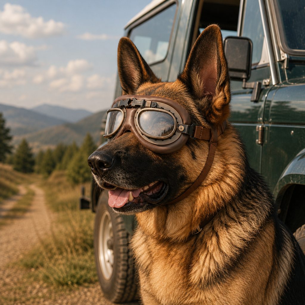 Antique Brown Bronze Clear dog goggles