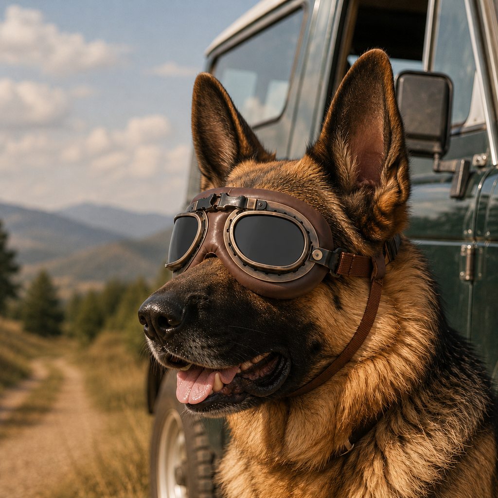 Antique Brown Bronze Smoke Gray dog goggles