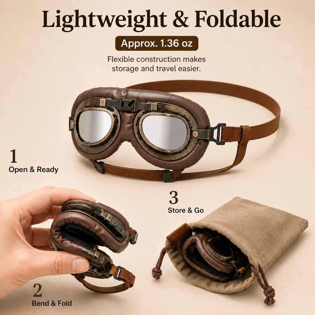 Retro aviator dog goggles outdoor lifestyle image