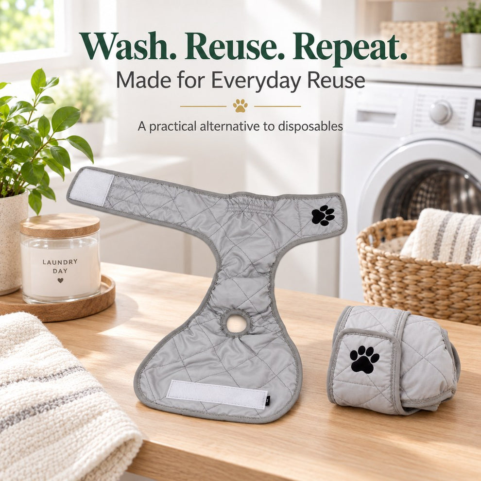 wash and reuse female dog diaper