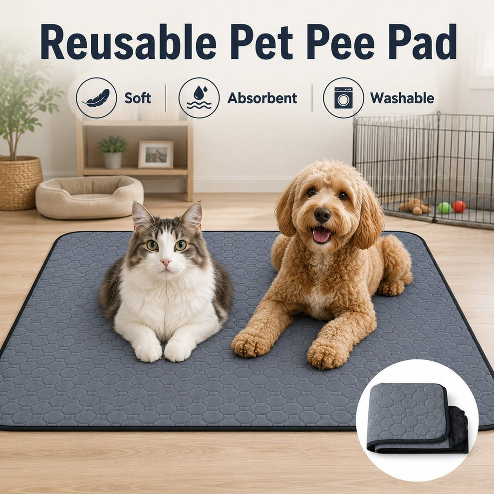 Paws in Awe Reusable Washable Pet Pee Pad for Cats & Dogs - Absorbent Non-Slip Floor Mat for Indoor Potty Training, Playpens & Crates image 8