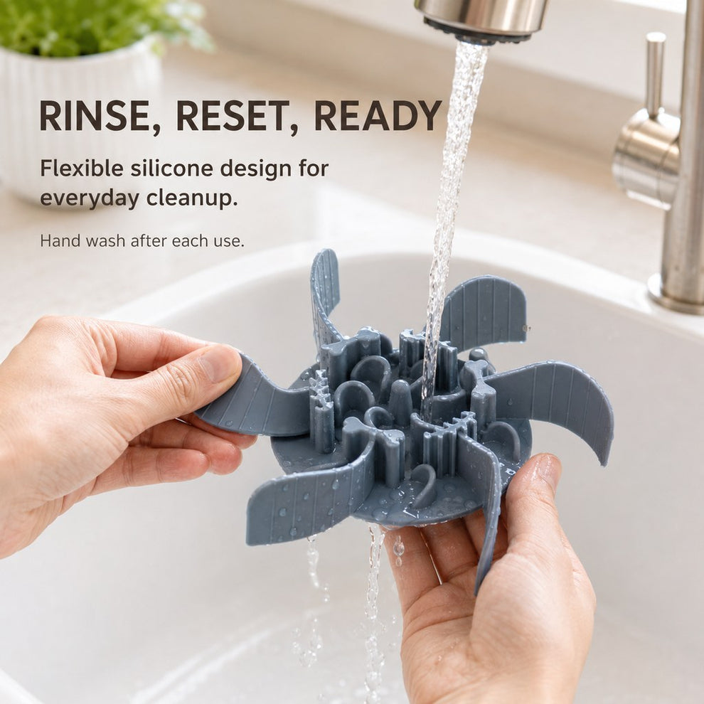 Fishbone Slow Feeder Bowl Insert for Fast-Eating Dogs - Trim-to-Fit Suction Insert or Stainless Steel Bowl Set image 4