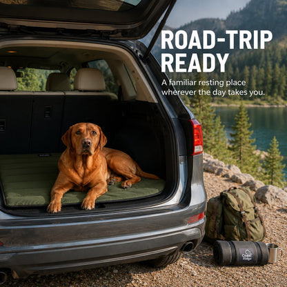 Road-trip ready dog car travel mat in SUV