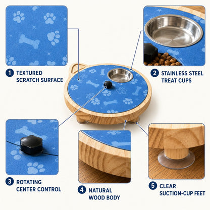 Paws in Awe 2-in-1 Rotating Dog Nail Scratch Board & Treat Puzzle for At-Home Front-Paw Care - Designed for Dogs That Dislike Clippers image 9
