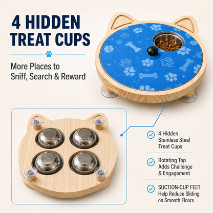 Paws in Awe 2-in-1 Rotating Dog Nail Scratch Board & Treat Puzzle for At-Home Front-Paw Care - Designed for Dogs That Dislike Clippers image 7