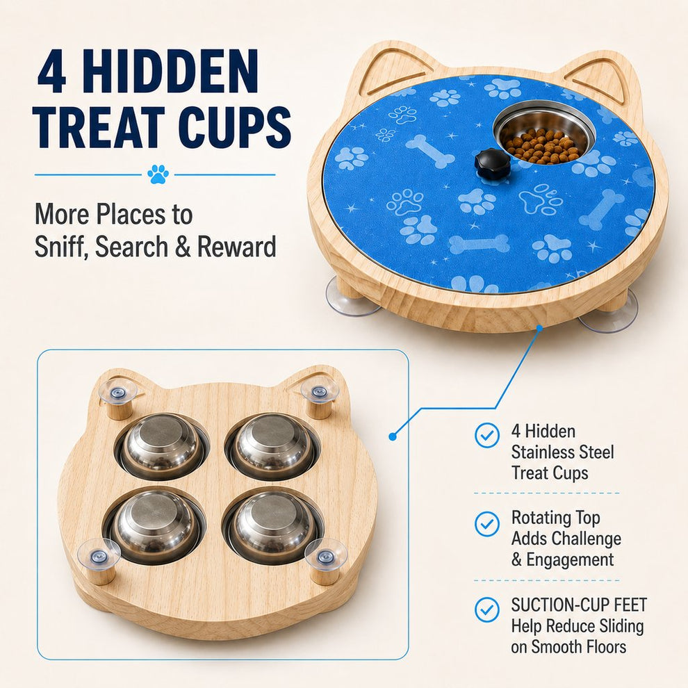 Paws in Awe 2-in-1 Rotating Dog Nail Scratch Board & Treat Puzzle for At-Home Front-Paw Care - Designed for Dogs That Dislike Clippers image 7