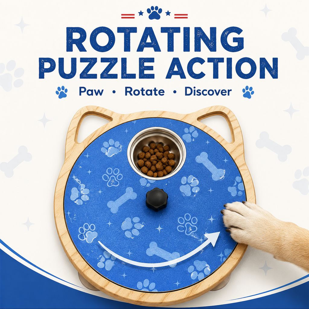 Paws in Awe 2-in-1 Rotating Dog Nail Scratch Board & Treat Puzzle for At-Home Front-Paw Care - Designed for Dogs That Dislike Clippers image 4