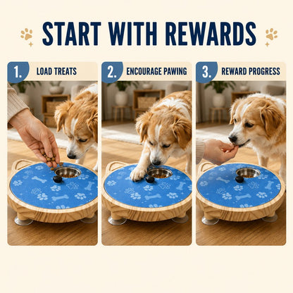 Paws in Awe 2-in-1 Rotating Dog Nail Scratch Board & Treat Puzzle for At-Home Front-Paw Care - Designed for Dogs That Dislike Clippers image 8