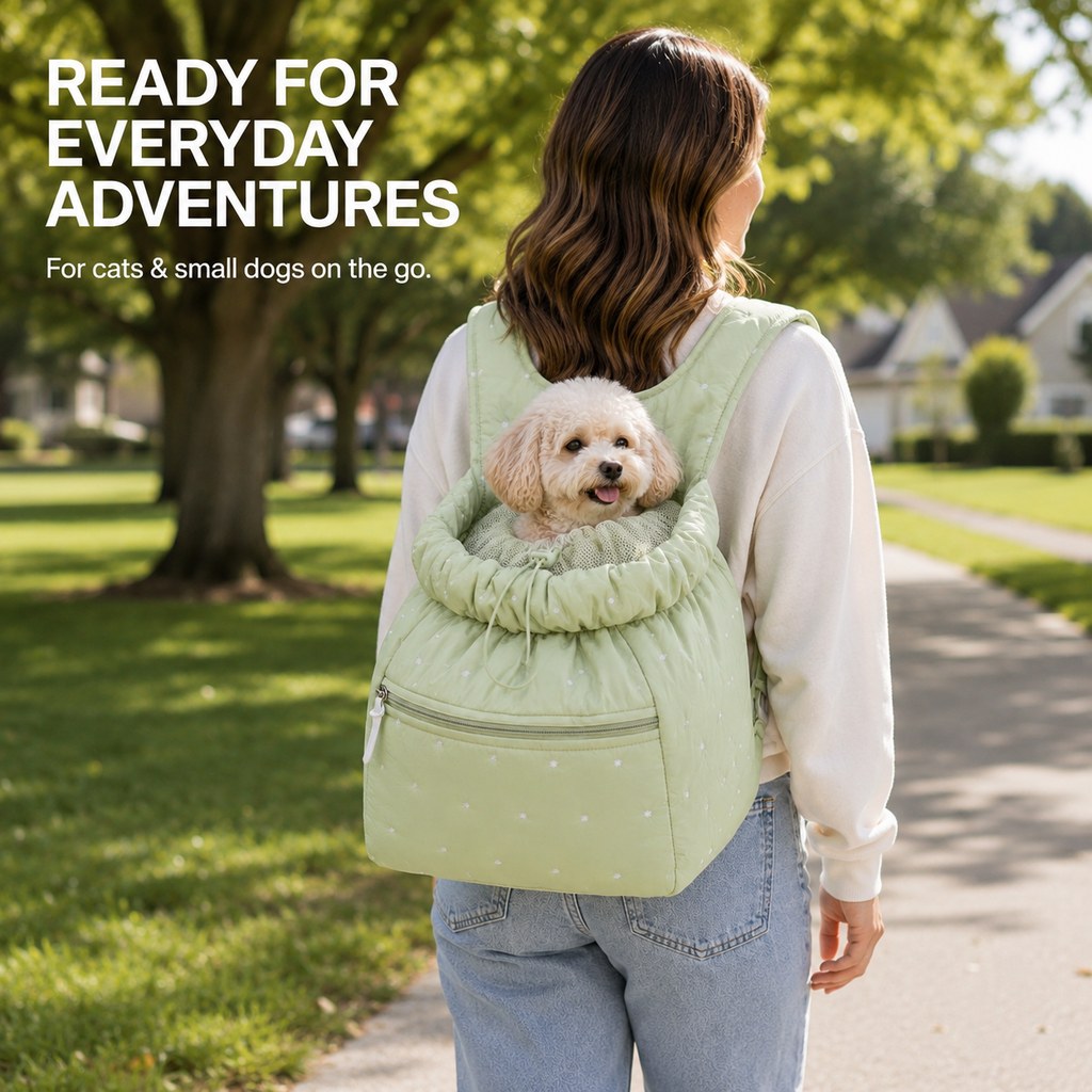 Paws in Awe Hands-Free Pet Carrier Backpack for Everyday Outings – Breathable Travel Carrier for Cats & Small Dogs image 3