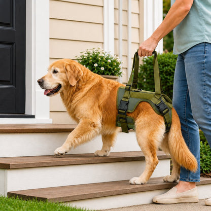 Paws in Awe Rear Support Dog Lift Harness for Stairs, Walks & Recovery - Padded Assist Harness for Senior, Injured & Weak-Hind-Leg Dogs image 1