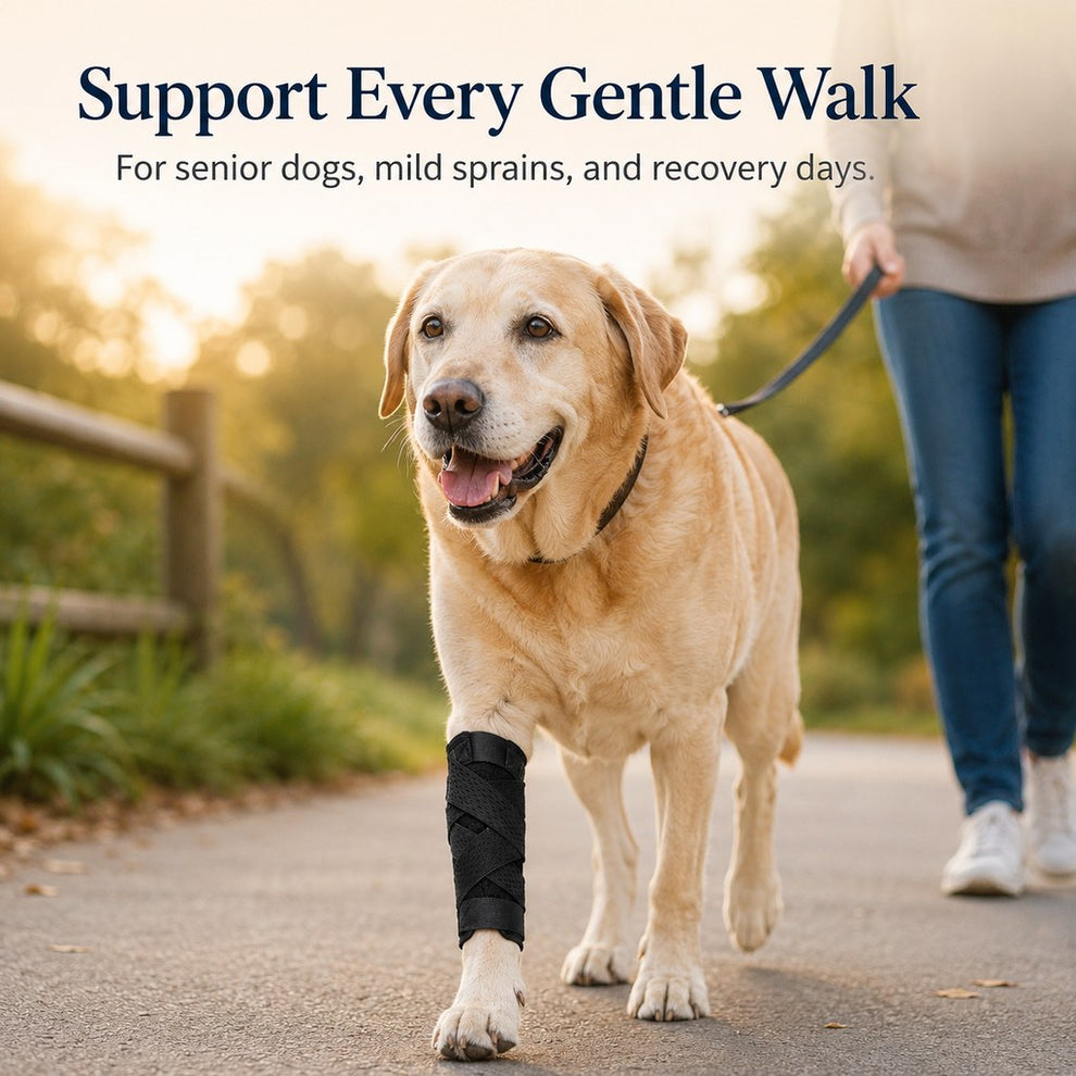 Paws in Awe Dog Leg Recovery Support Brace for Senior Dogs & Post-Surgery Wound Protection - Adjustable Front & Rear Leg Stabilizer image 7