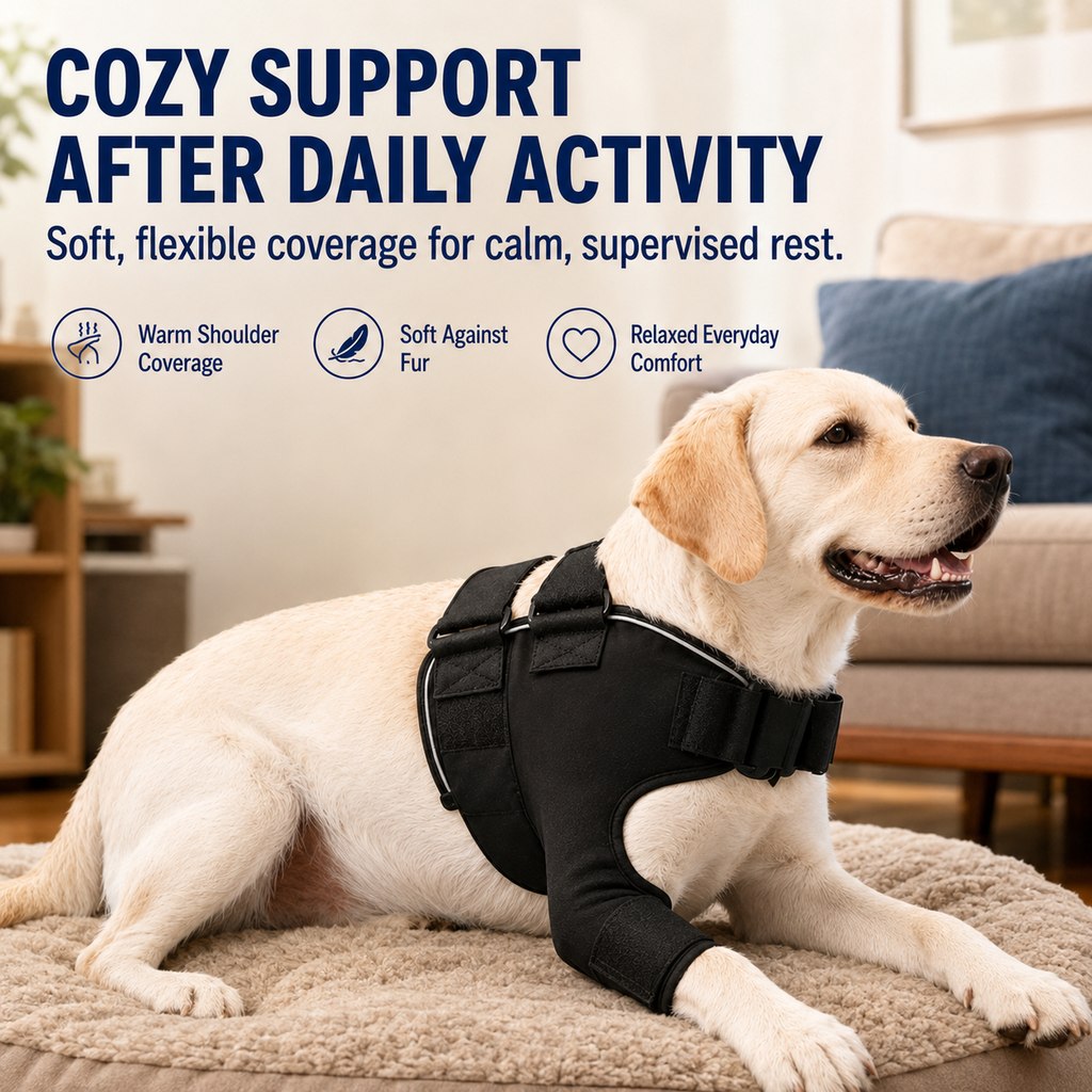 Paws in Awe Senior Dog Shoulder & Front Leg Support Brace for Cold Walks & Daily Comfort image 2