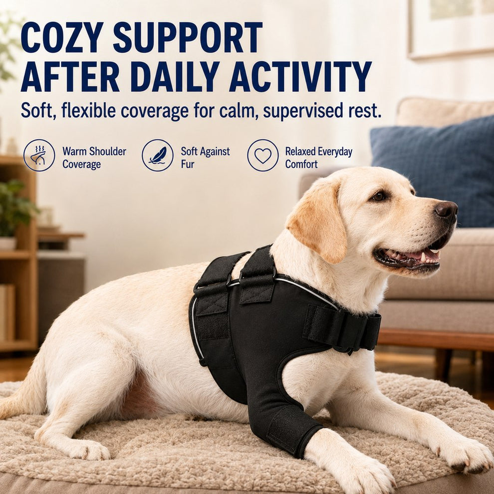 Paws in Awe Senior Dog Shoulder & Front Leg Support Brace for Cold Walks & Daily Comfort image 2