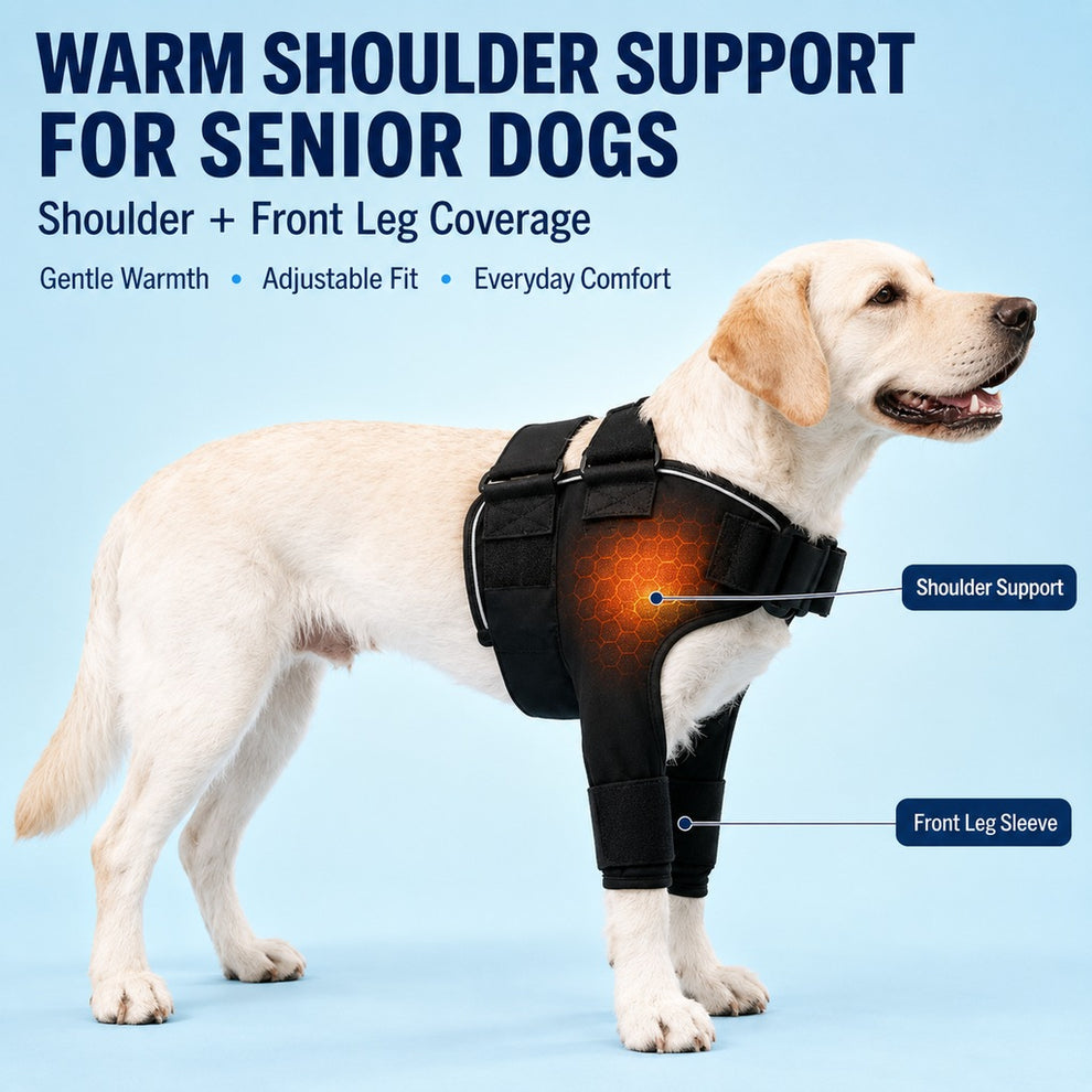 Paws in Awe Senior Dog Shoulder & Front Leg Support Brace for Cold Walks & Daily Comfort image 3