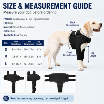 Paws in Awe Senior Dog Shoulder & Front Leg Support Brace for Cold Walks & Daily Comfort image 9