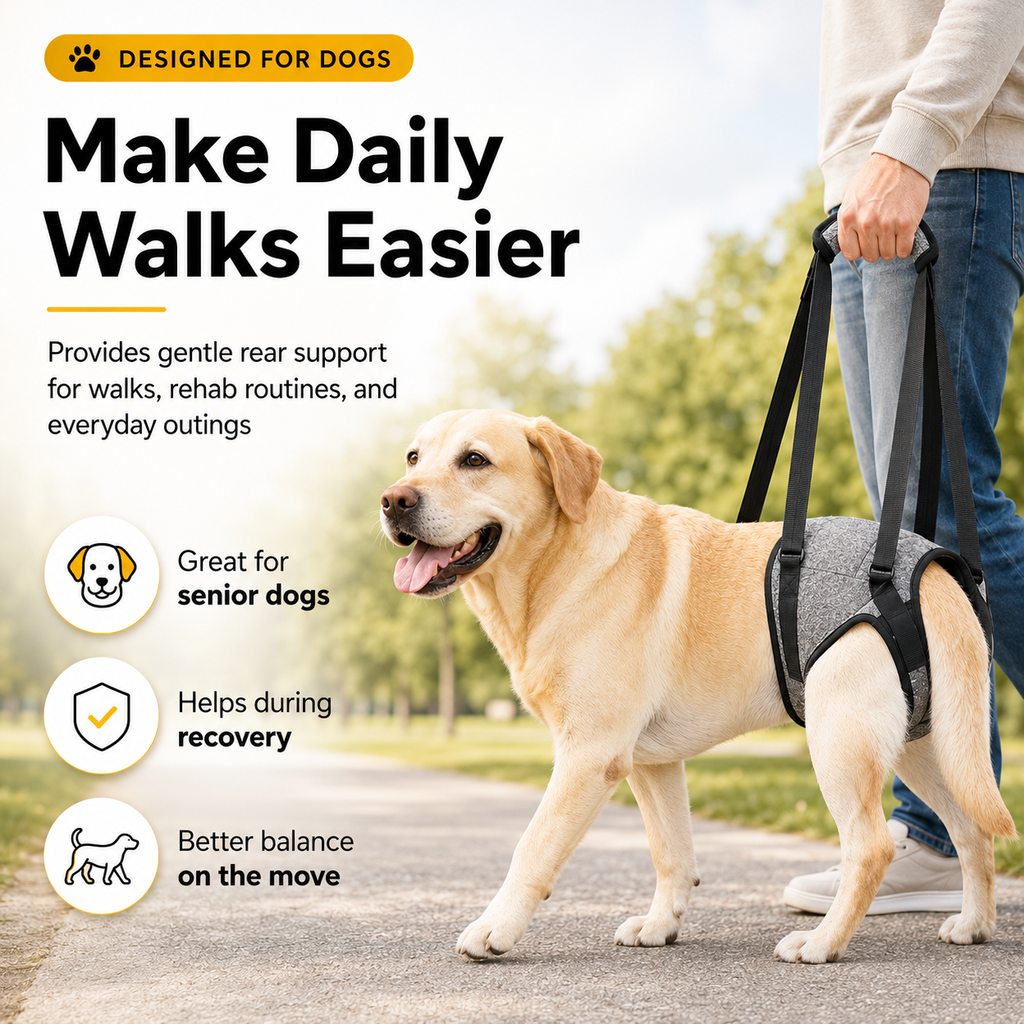 Paws in Awe Dog Rear Support Harness for Stairs, Walks & Car Rides - Mobility Lift Sling for Senior Dogs with Weak Hind Legs image 2