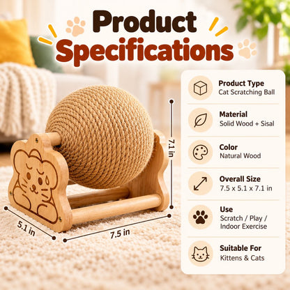 Sisal cat scratching ball product specifications and dimensions