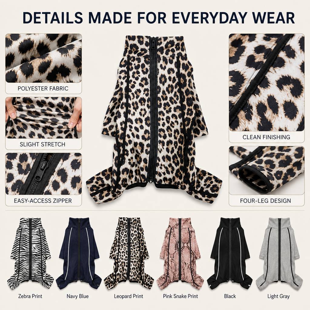 Paws in Awe Four-Leg Full-Body Dog Jumpsuit for Home & Outdoor Wear – Helps Contain Loose Fur & Everyday Dirt image 8