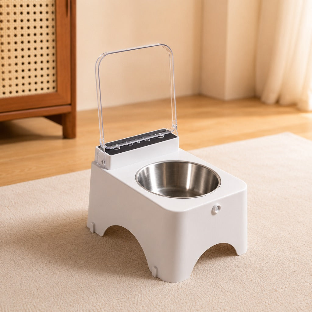 Paws in Awe Smart Auto-Opening Covered Cat Bowl for Cleaner Indoor Feeding - Rechargeable Dustproof Cat Feeder image 1