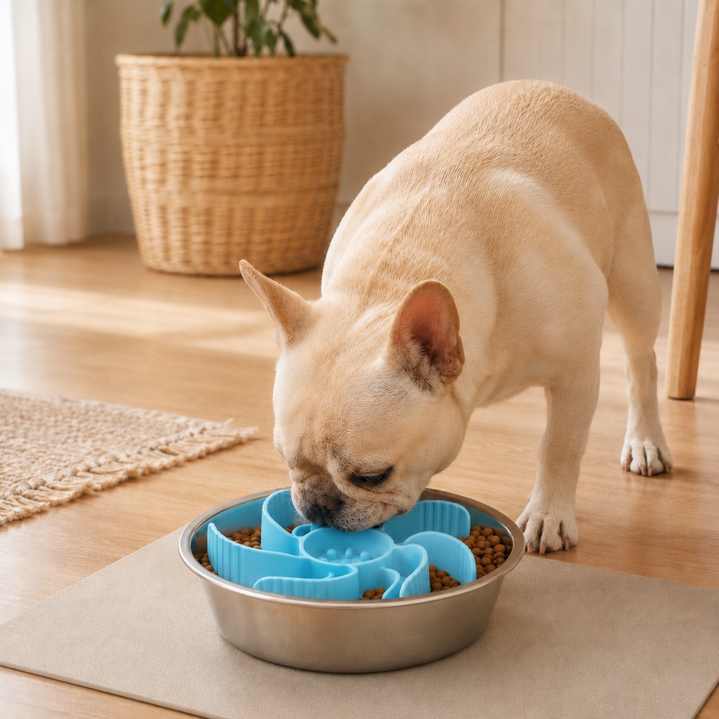 Paws in Awe Cut-to-Fit Slow Feeder Insert & Stainless Steel Bowl Set for Fast-Eating Dogs & Cats image 10