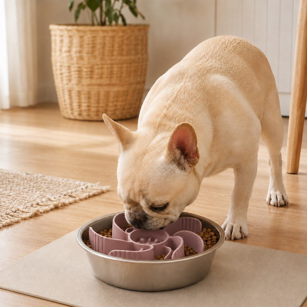 Paws in Awe Cut-to-Fit Slow Feeder Insert & Stainless Steel Bowl Set for Fast-Eating Dogs & Cats image 13