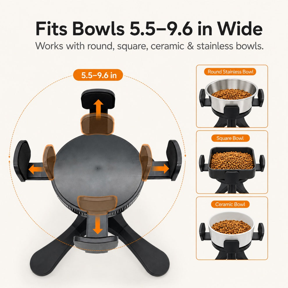 Slow feeder insert for adjustable elevated dog bowl