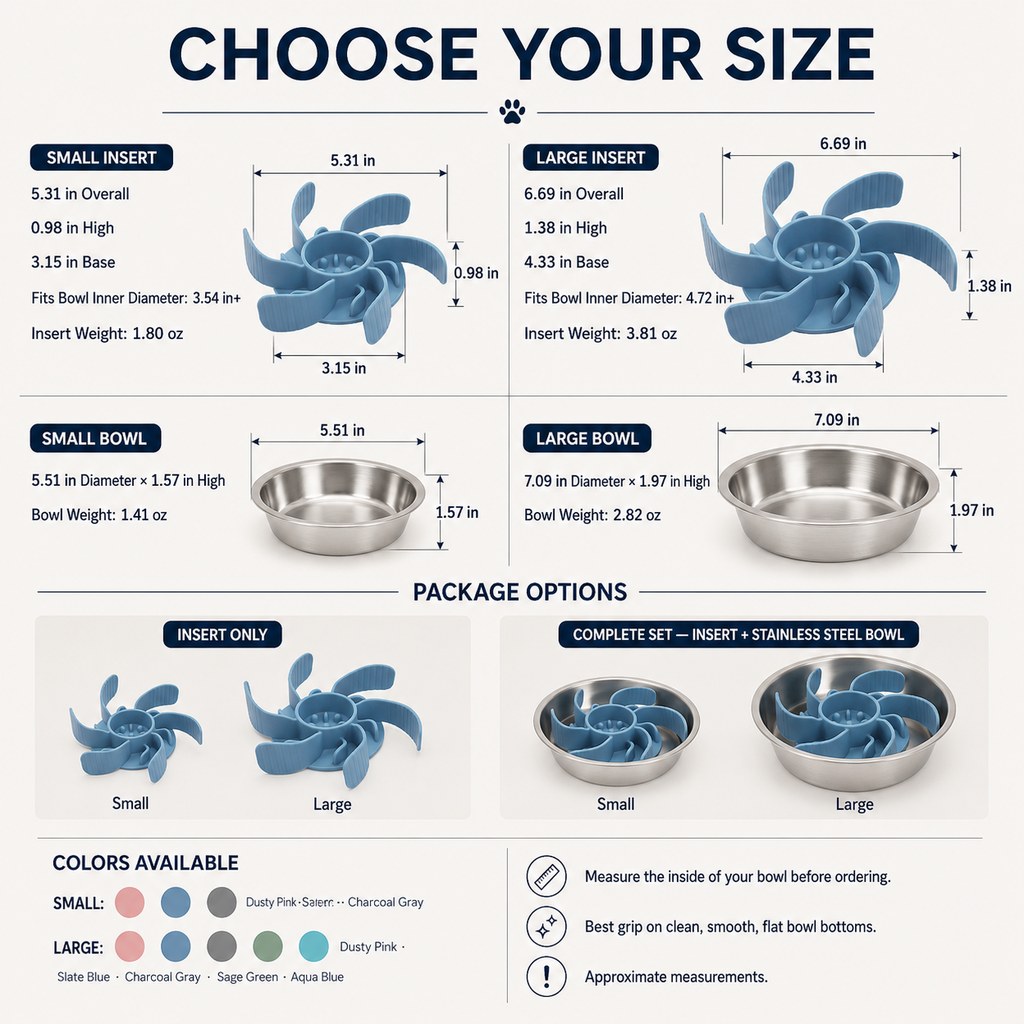Paws in Awe Cut-to-Fit Slow Feeder Insert & Stainless Steel Bowl Set for Fast-Eating Dogs & Cats image 9