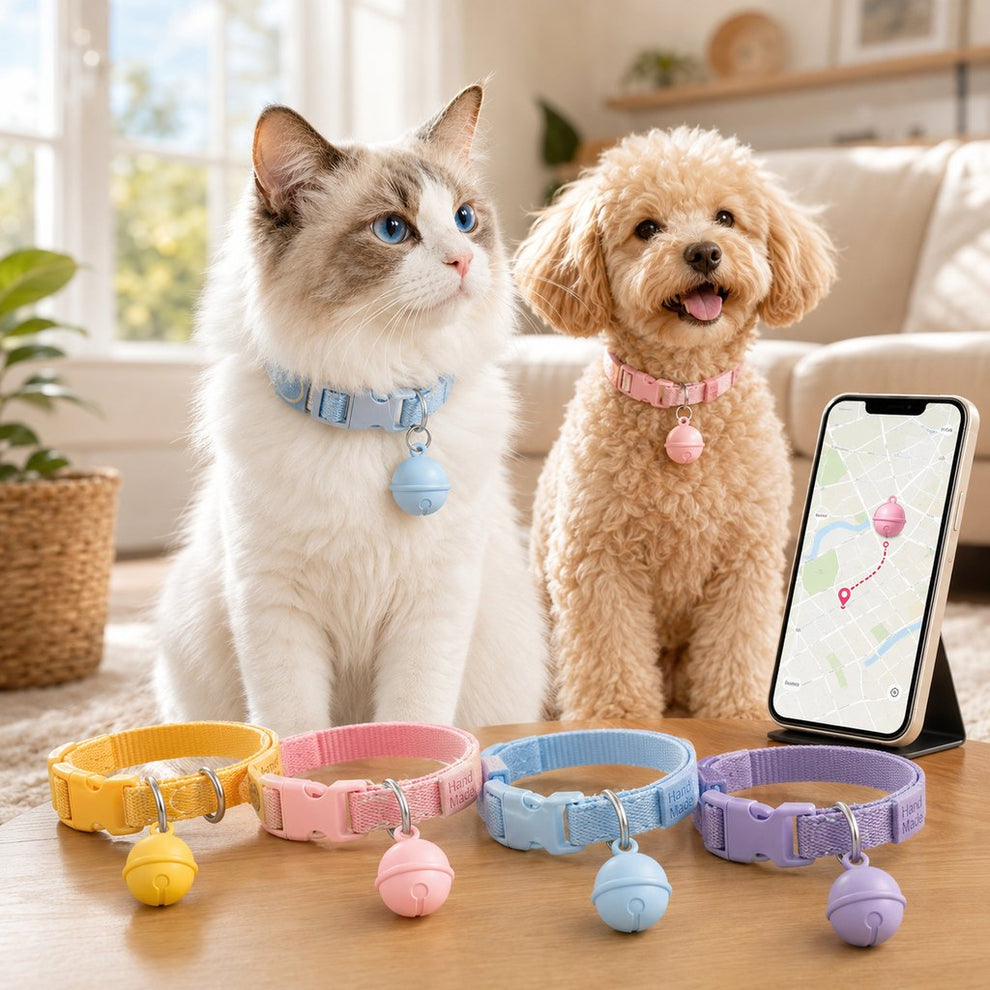 Smart pet tracker bell collar for cats and small dogs