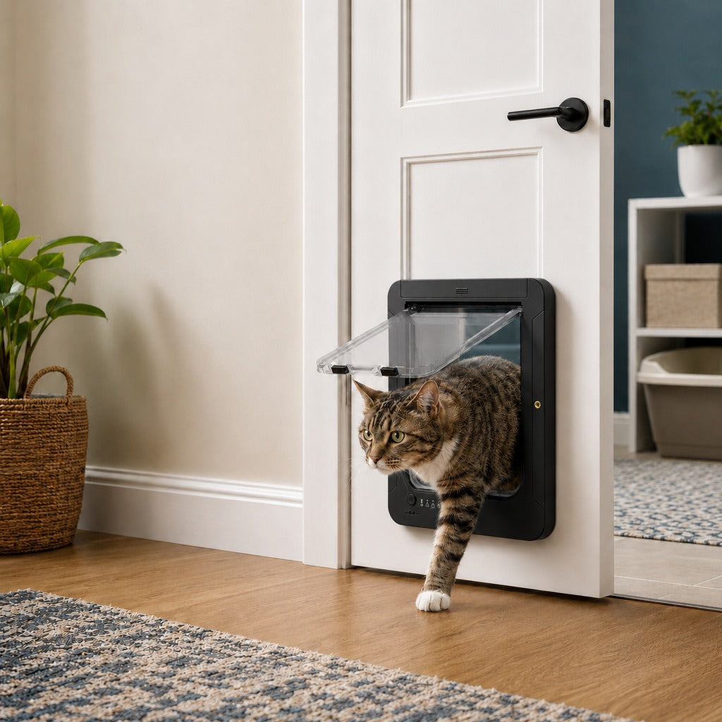 Paws in Awe Smart RFID Cat Door for Litter Rooms & Pet-Only Spaces - Selective Access Pet Door to Help Keep Unwanted Animals Out image 9
