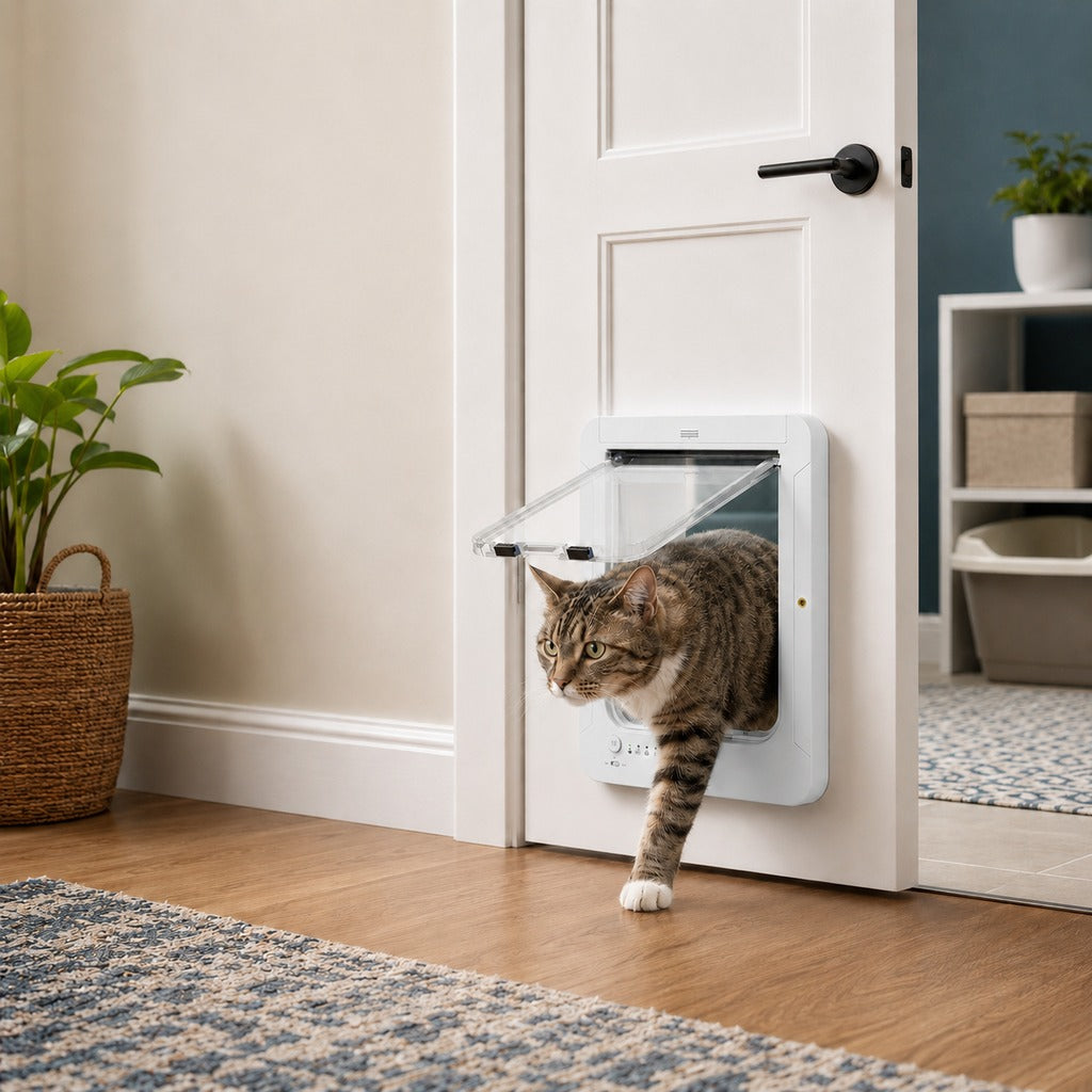 Paws in Awe Smart RFID Cat Door for Litter Rooms & Pet-Only Spaces - Selective Access Pet Door to Help Keep Unwanted Animals Out image 11