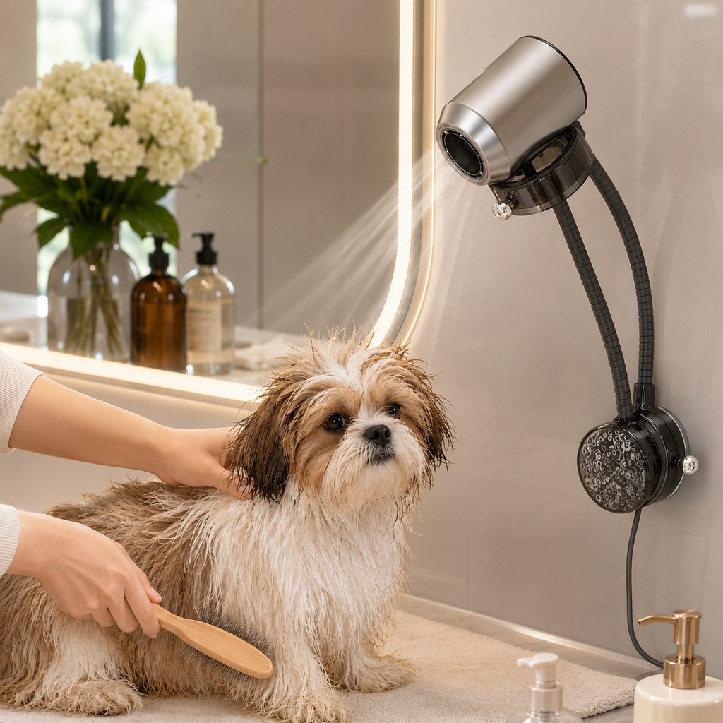 Smoke black pet hair dryer holder color option