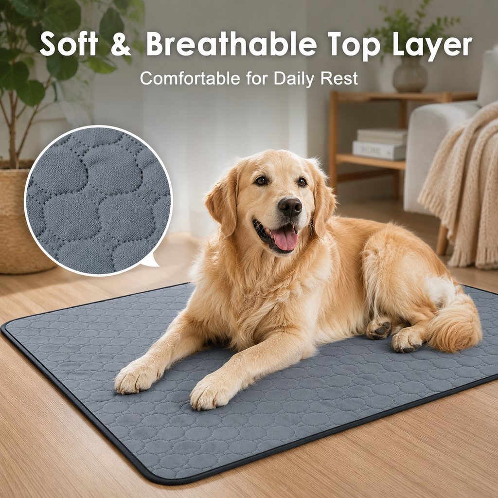 Paws in Awe Reusable Washable Pet Pee Pad for Cats & Dogs - Absorbent Non-Slip Floor Mat for Indoor Potty Training, Playpens & Crates image 7
